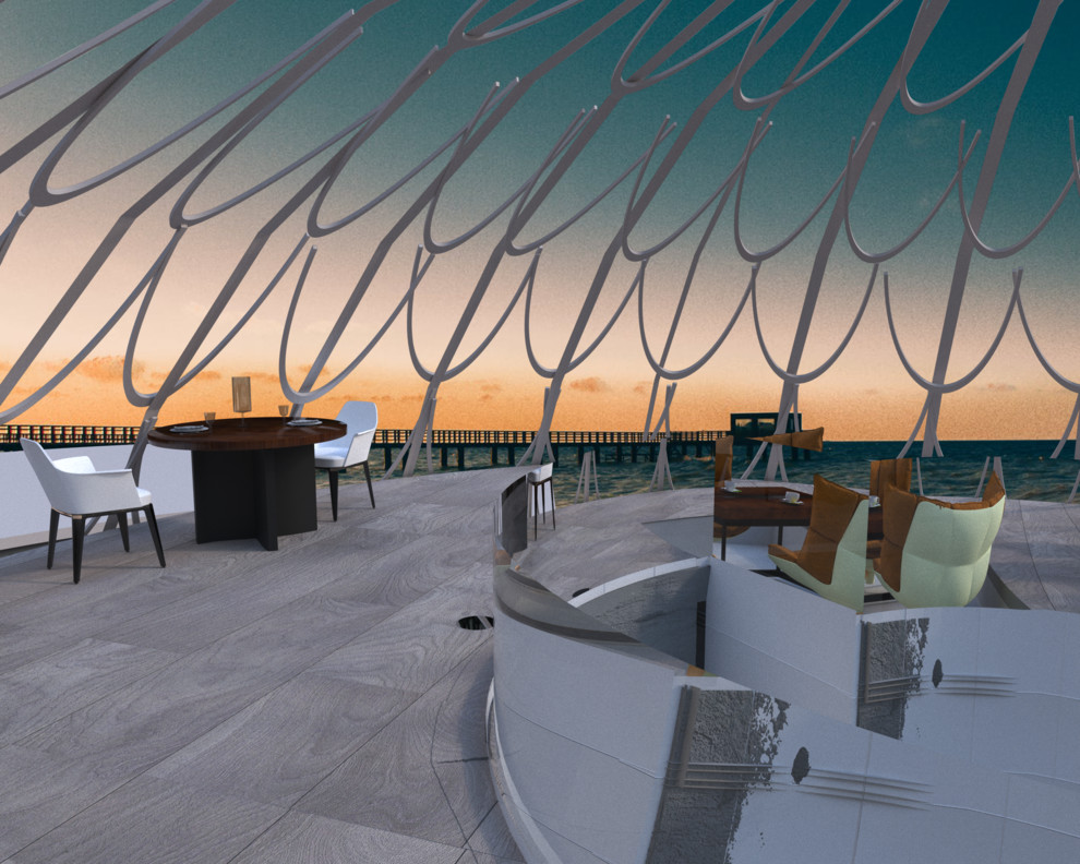 Кафе на побережье Каспийского моря