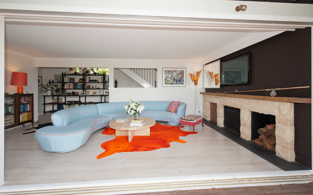 Bilgola House contemporary-vardagsrum