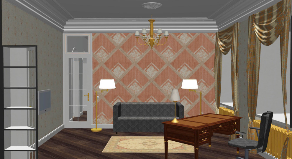 Английский колониальный. Дизайн-проект квартиры в историческом доме 1890 года на