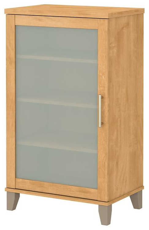 Bush Furniture Somerset Media Storage Cabinet in Maple Cross