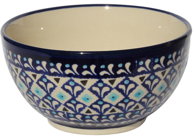 Polish Pottery  Ice Cream/Cereal Bowl, Pattern Number: 217a