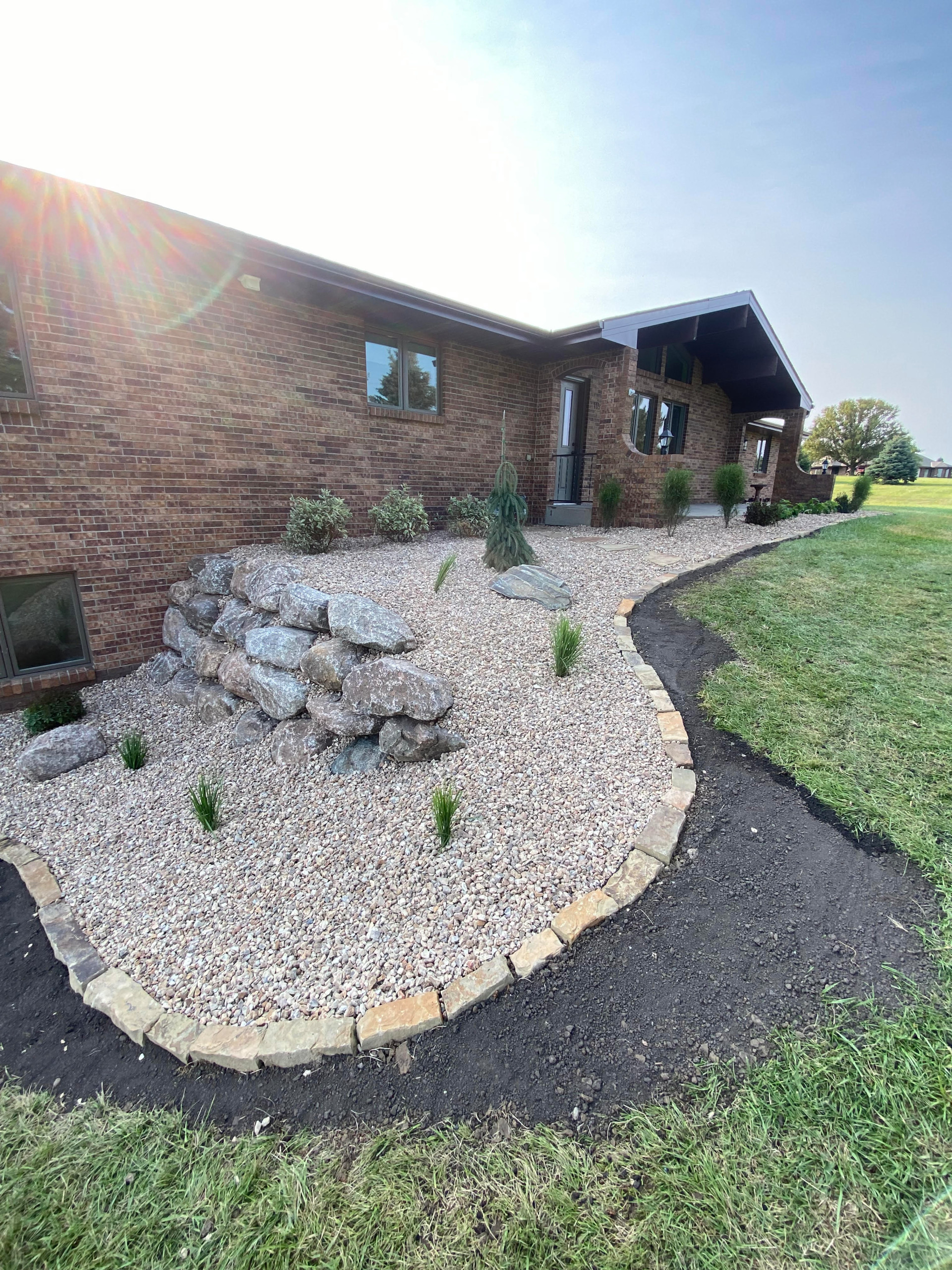 Boulder Wall & Planting