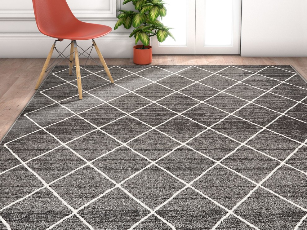 Well Woven Kings Court Clover Modern Moroccan Trellis Gray Area Rug, 7
