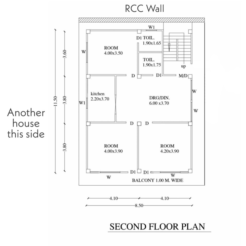 House Plan 1200sqft