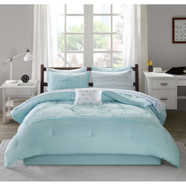Intelligent Design Toren Embroidered Comforter Set With Bed Sheets ...