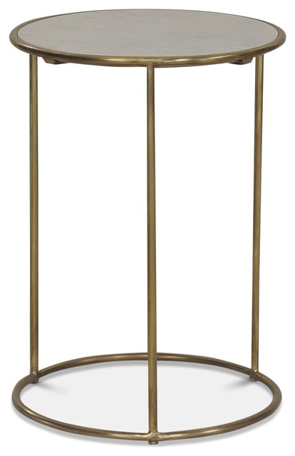14 Round Set Of Two Side Table Slim Modern Br Base White Marble Top 14 Round Set Of Two Side Table Slim Modern Br Base White Marble Top