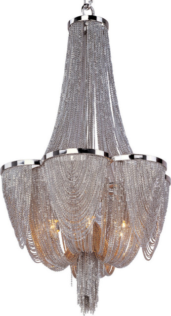Chantilly 6-Light Chandelier, Polished Nickel