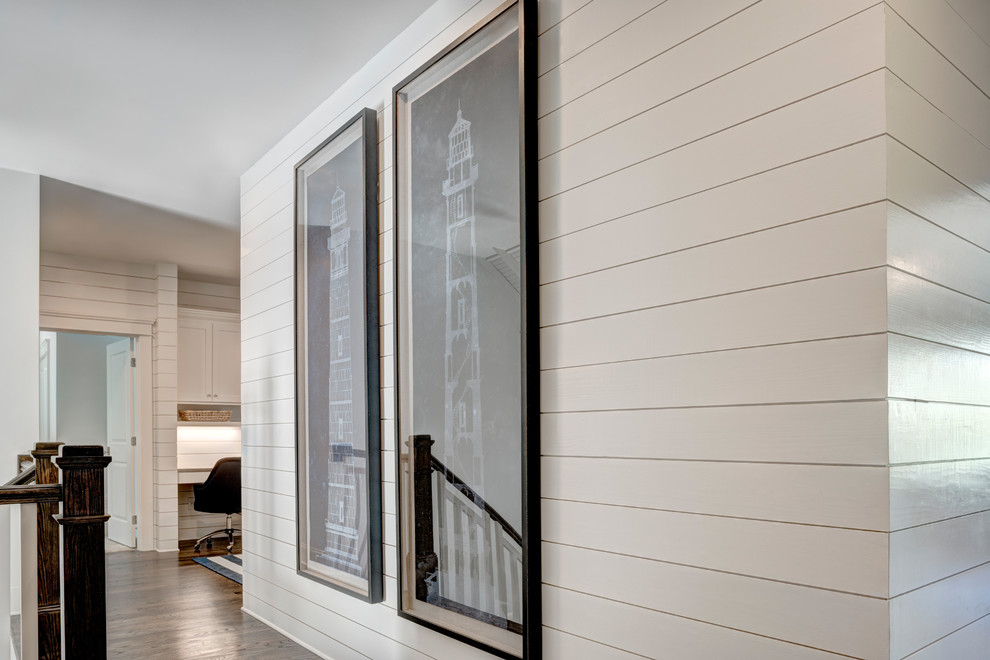 Example of a transitional home design design in Charlotte