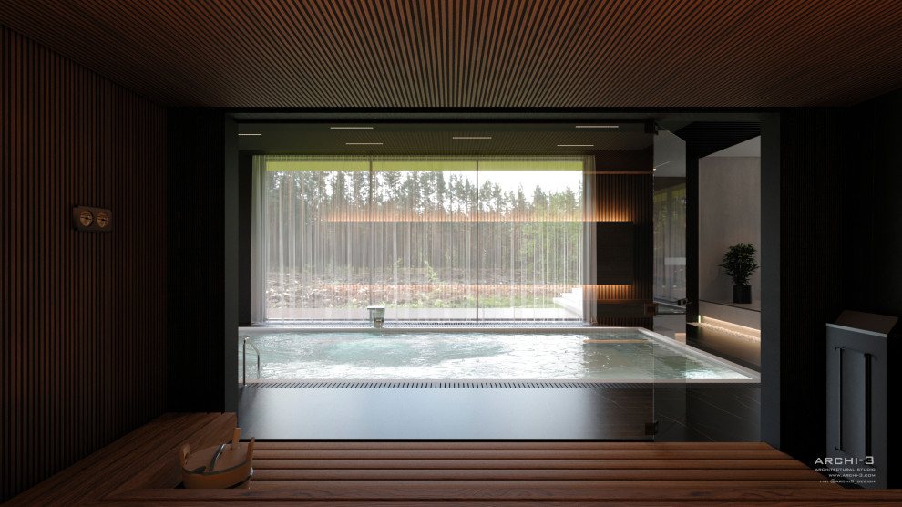 Интерьеры виллы под Тулой. Бассейн.