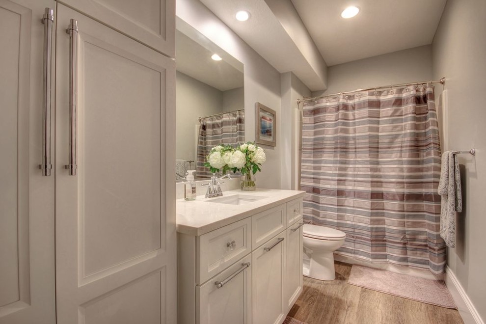 Transitional home design photo in Chicago