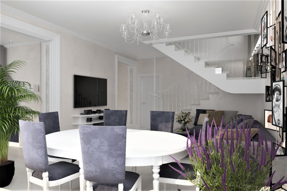 Дизайн интерьера частного дома первого этажа.