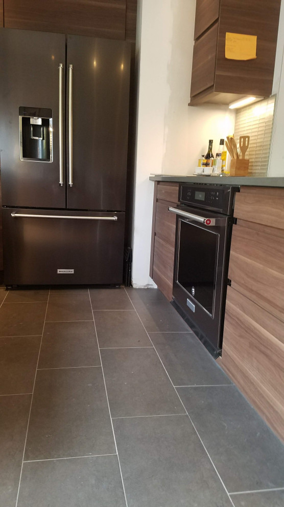Contemporary Kitchen, Fireplace & Staircase Remodel