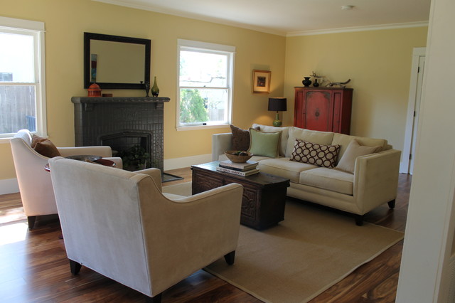 Sisal Rug And Warm Colors In Relaxed Twist On Traditional