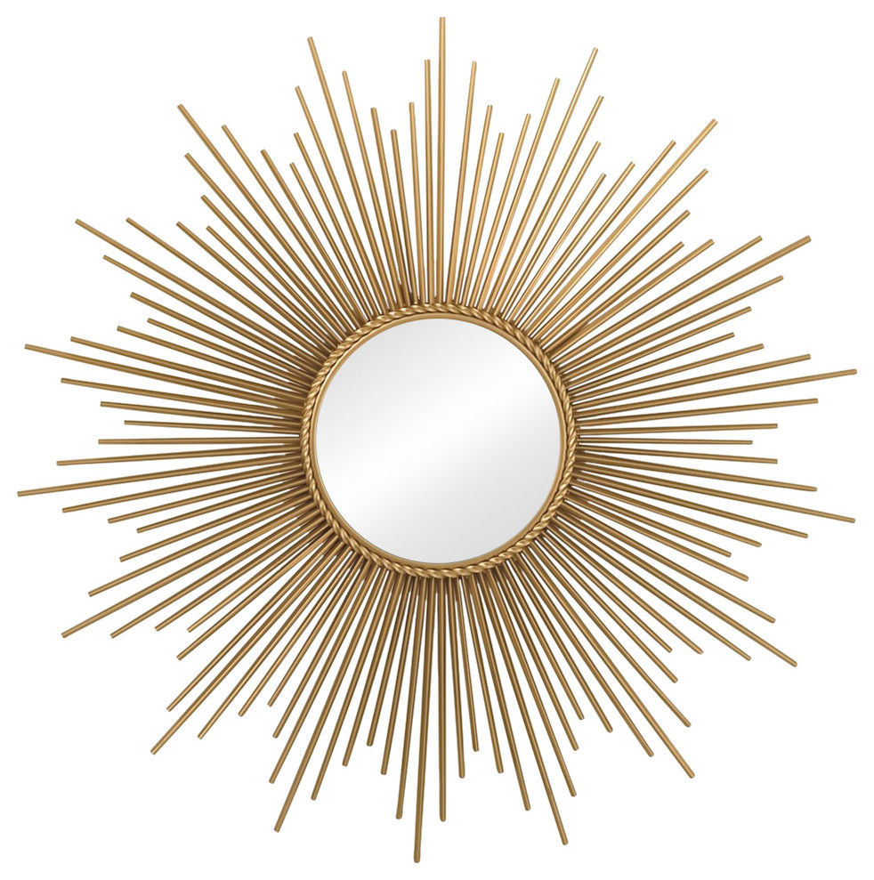 Sunburst Mirror Gold Midcentury Wall Mirrors by GLOBAL VIEWS and