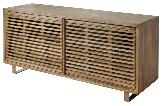 Media Cabinet W Sliding Doors And 4 Drawers Light Gray Brown Cabinet W Sliding Doors And 4 Drawers