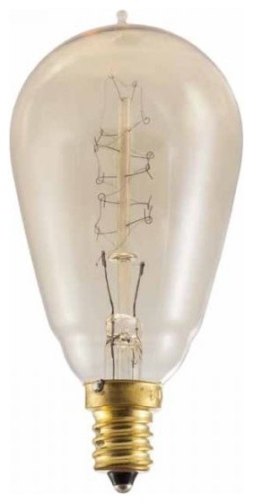 Bulbrite NOS25ST15/E12 - 25W Vintage Bulb, Spiral Filament, Candelabra Base