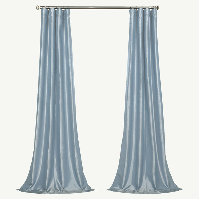 Fauxsilk Taffeta Curtain Single Panel Contemporary Curtains