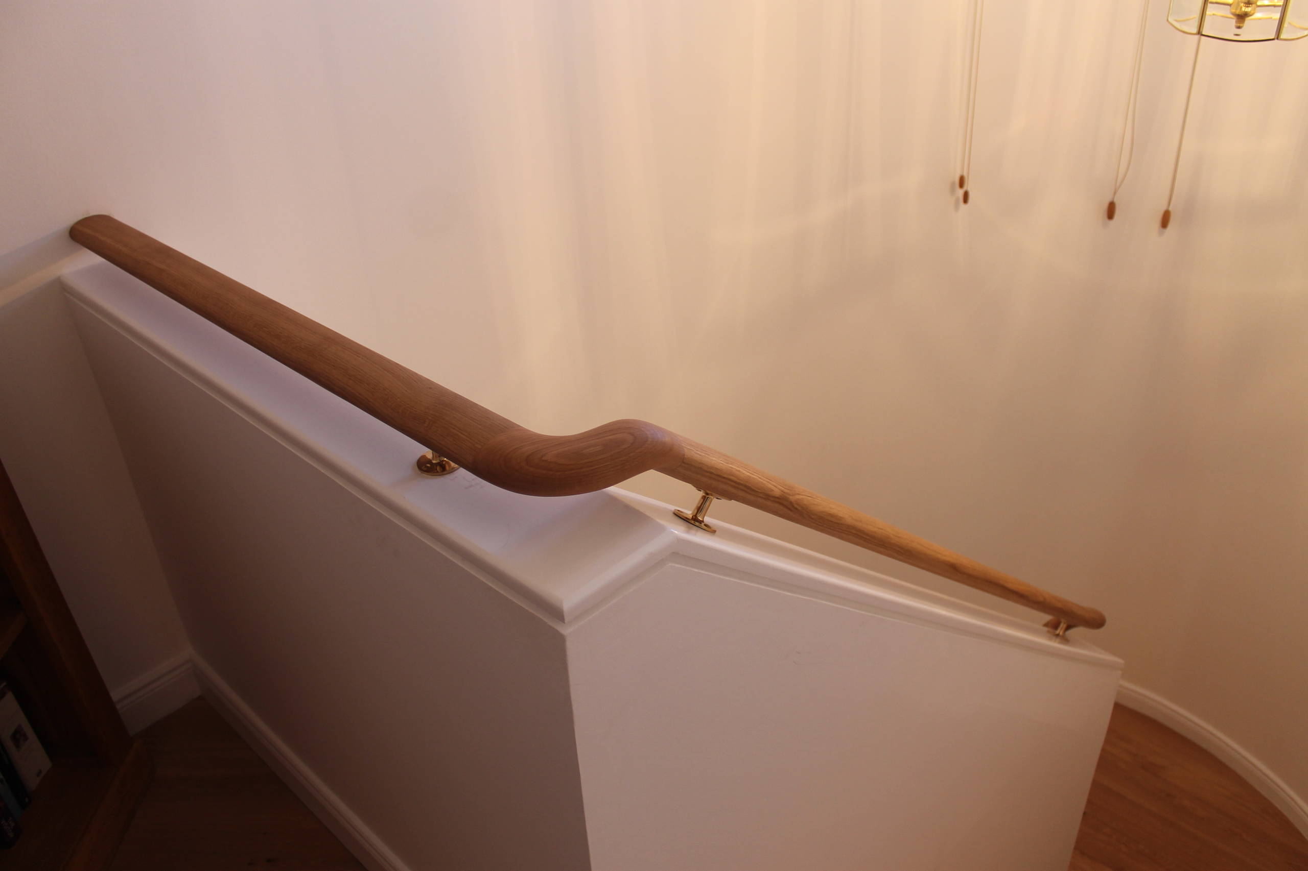 Oak curved handrail