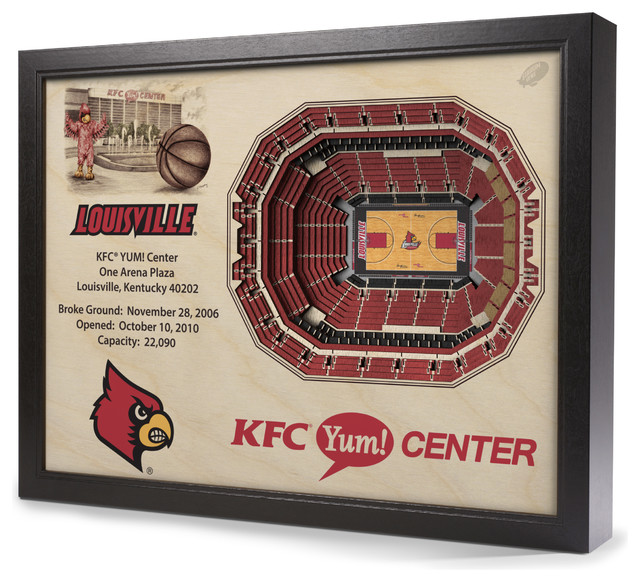 NCAA Louisville Cardinals 25 Layer Stadiumviews 3D Wall Art