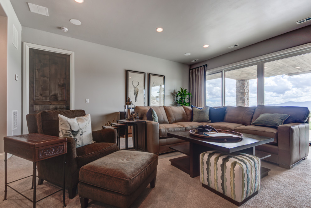Transitional home design photo in Denver