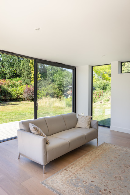 Contemporary Timber Clad Side Extension contemporary-living-room