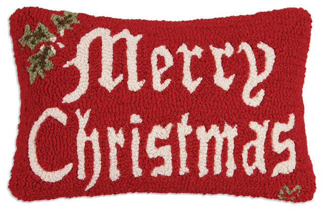 Merry Christmas Ii 14 X20 Pillow Contemporary Decorative
