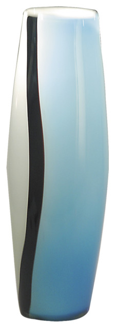 Dale Tiffany PG60587 Artic Blue Vase, Blue/Black