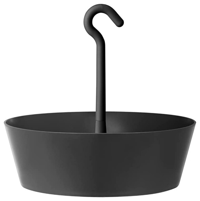 Tree Nest Sunny Round Hanging Planter 12 Inch, Dark Gray - Contemporary ...