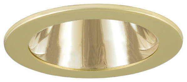 3" Aperture Low Voltage Trim, Polished Brass Reflector And Trim