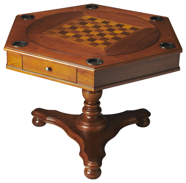 Hexagonal Game Table Traditional Game Tables by Furniture East Inc.