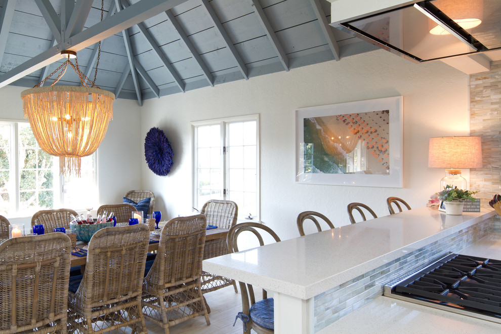 Inspiration for a beach style dining room in San Diego.