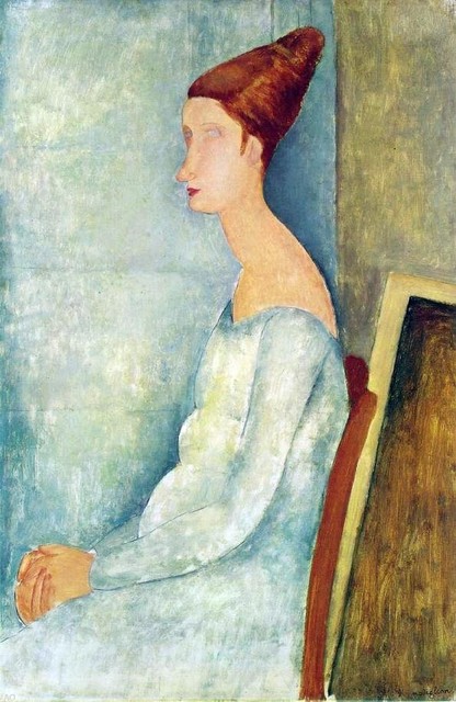 Amedeo Modigliani Portrait of Jeanne Hebuterne Seated in Profile Wall Decal