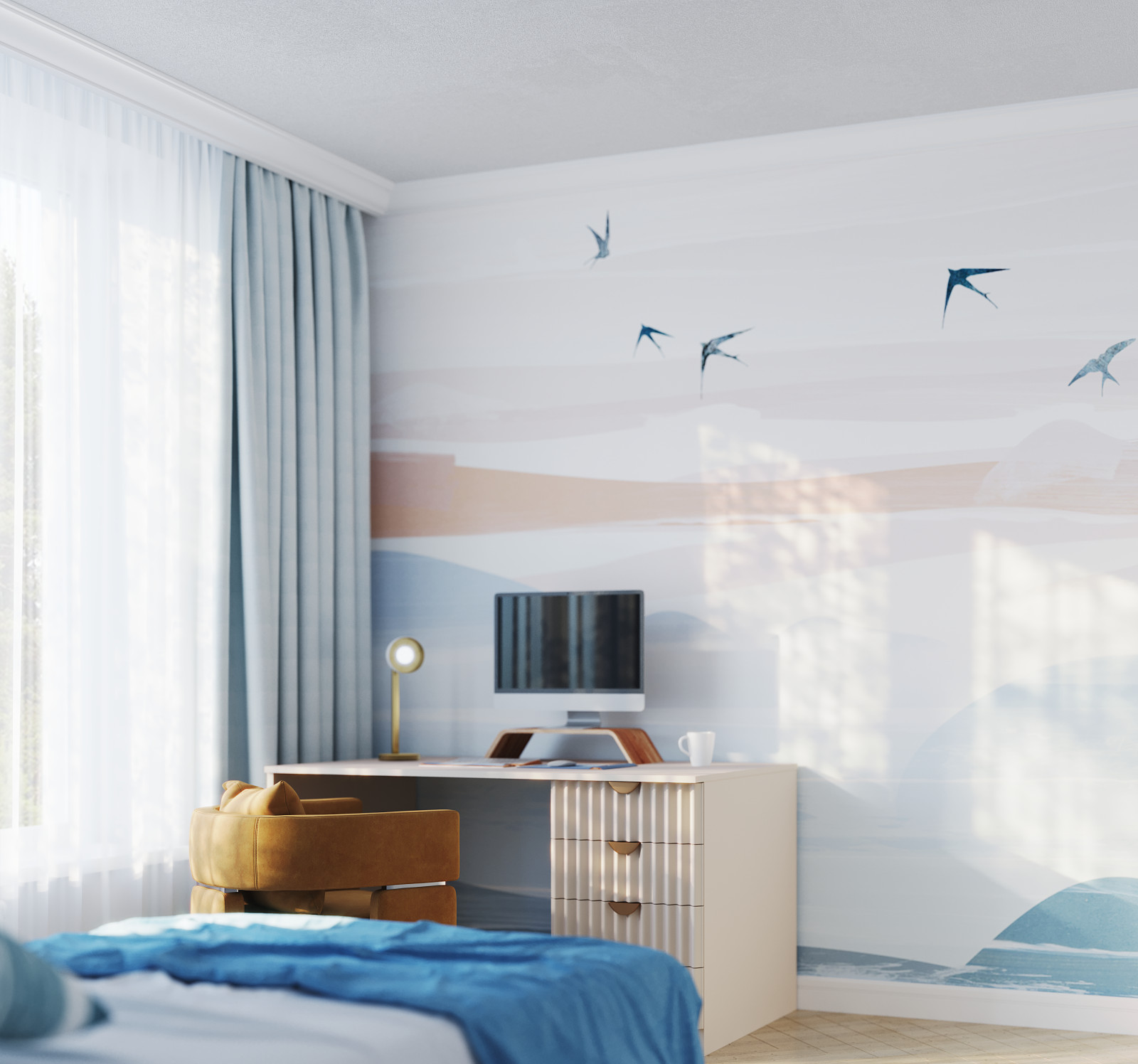 Дизайн проект интерьера коттеджа 140 кв.м.