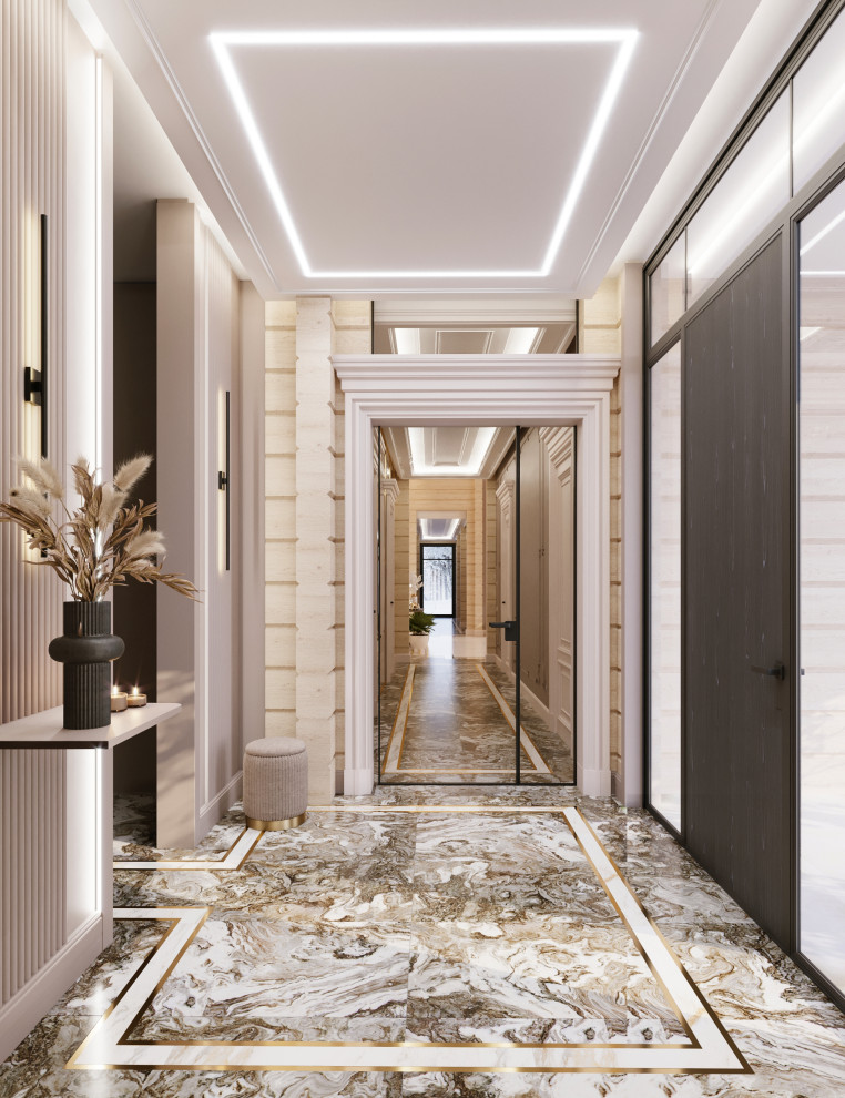 Загородный дом из бруса, Неоклассика