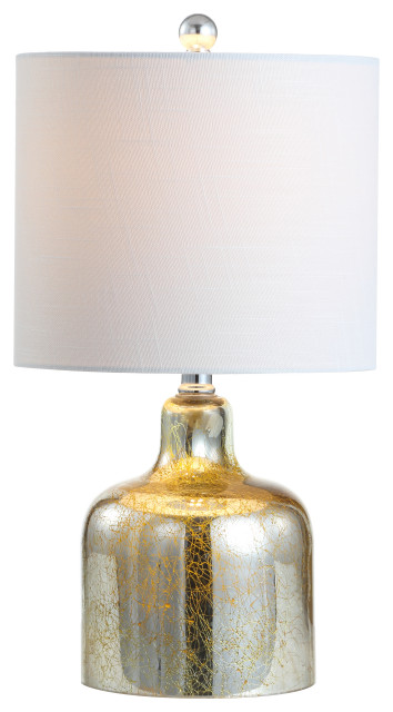 Gemma 19" Glass Bell Led Table Lamp, Gold
