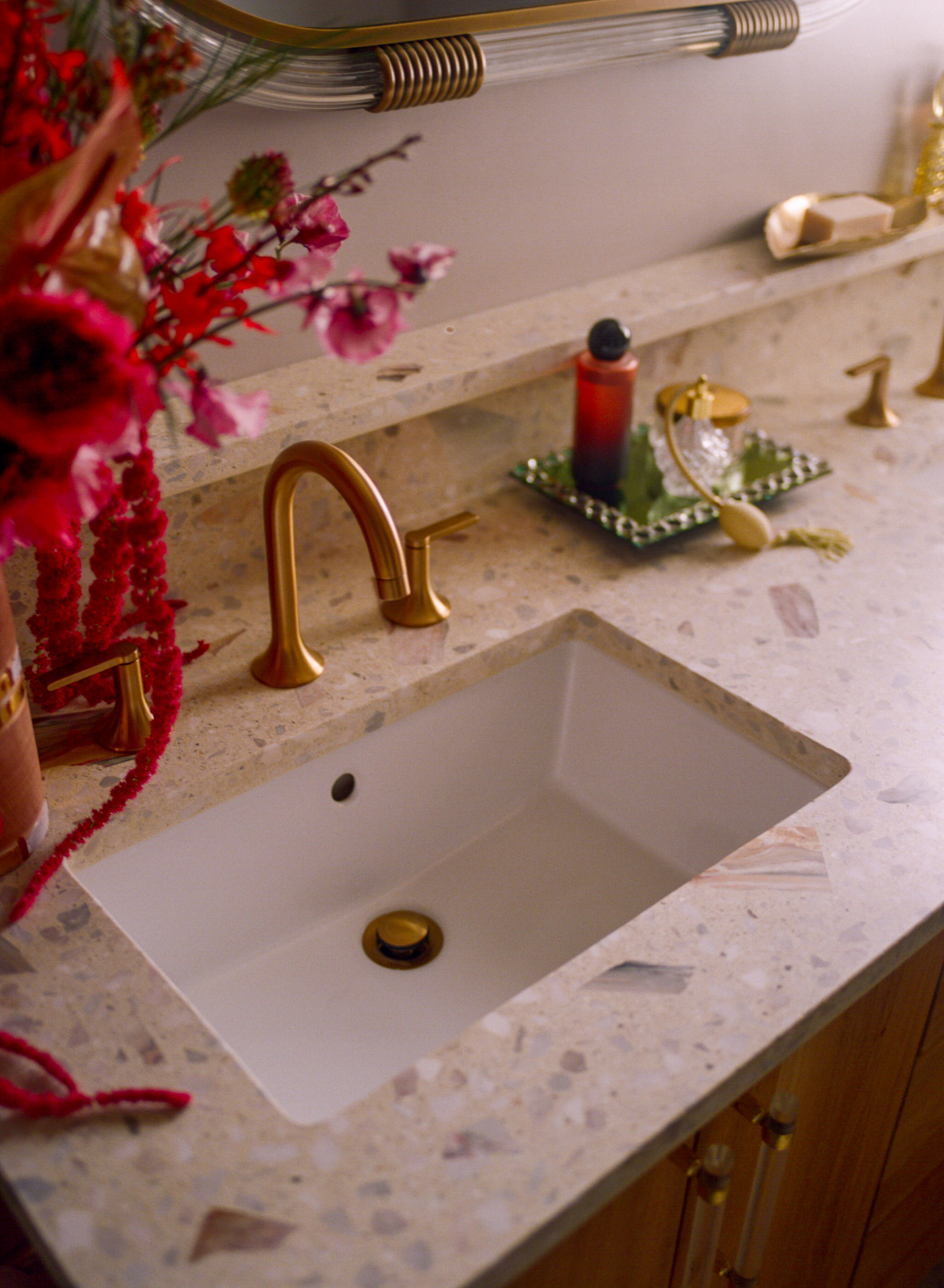 Mid-Century Glam Bathrooms