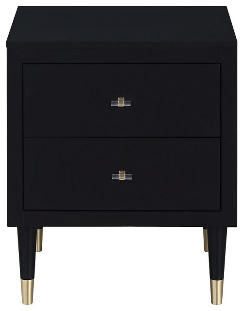 Stanton Nightstand, Black Midcentury Nightstands And Bedside Tables