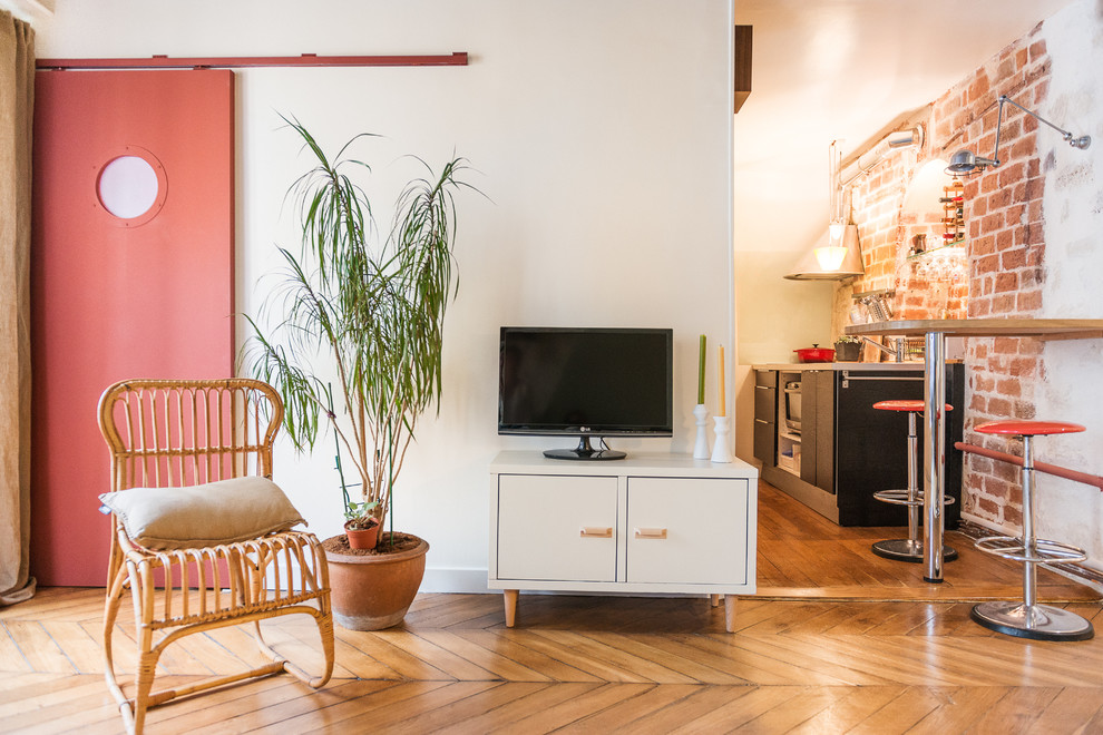 Cette photo montre une cuisine éclectique.