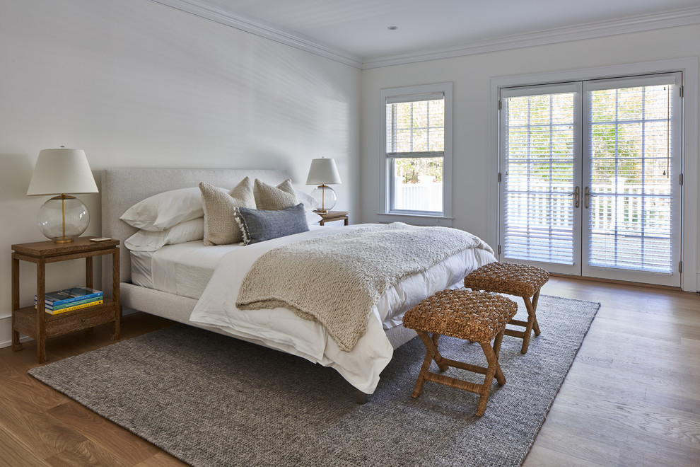 Trendy bedroom photo in New York