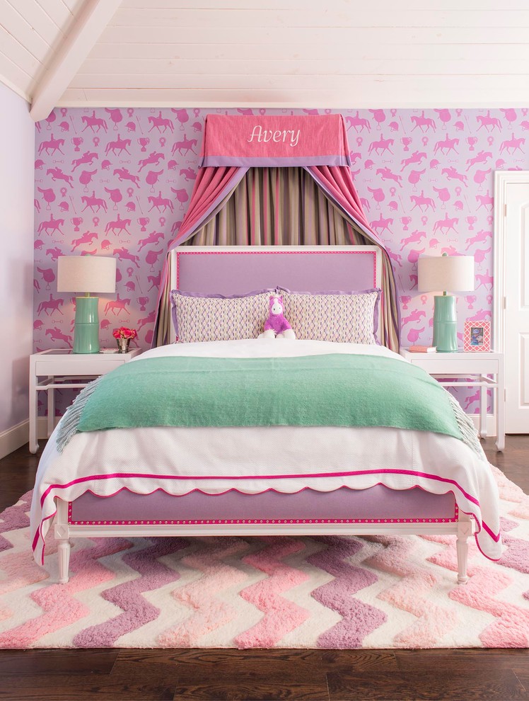 This is an example of a transitional kids' room in Dallas.