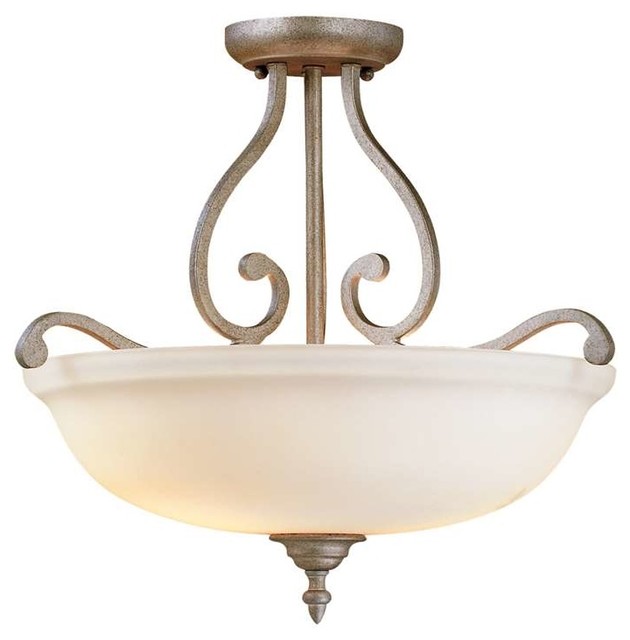 Millennium Lighting Courtney Lakes SemiFlush Light Mediterranean
