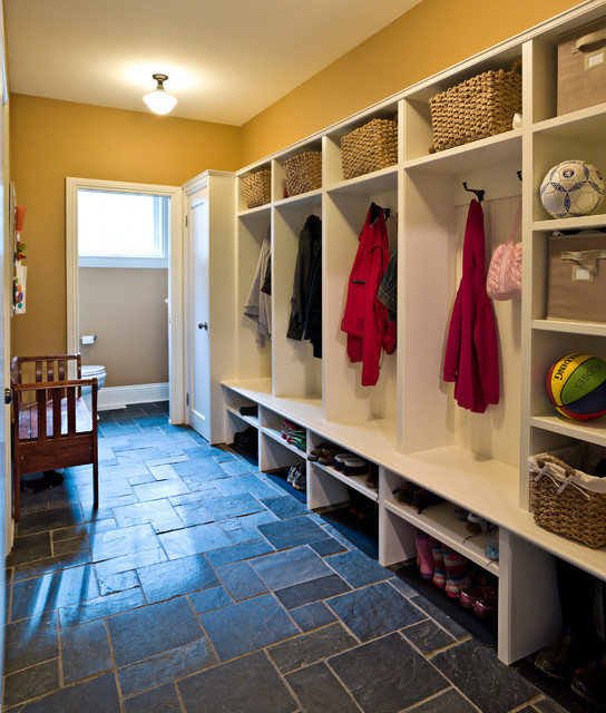 mudroom with slate floor klassisk-entre