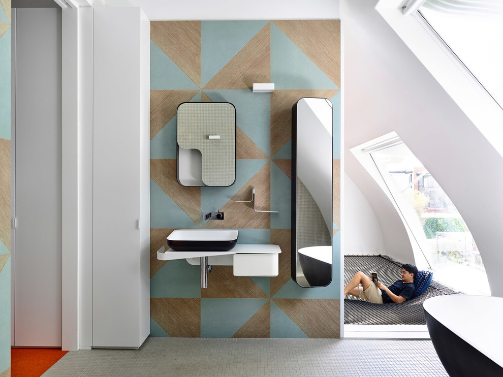 Inspiration for a contemporary bathroom in Melbourne.