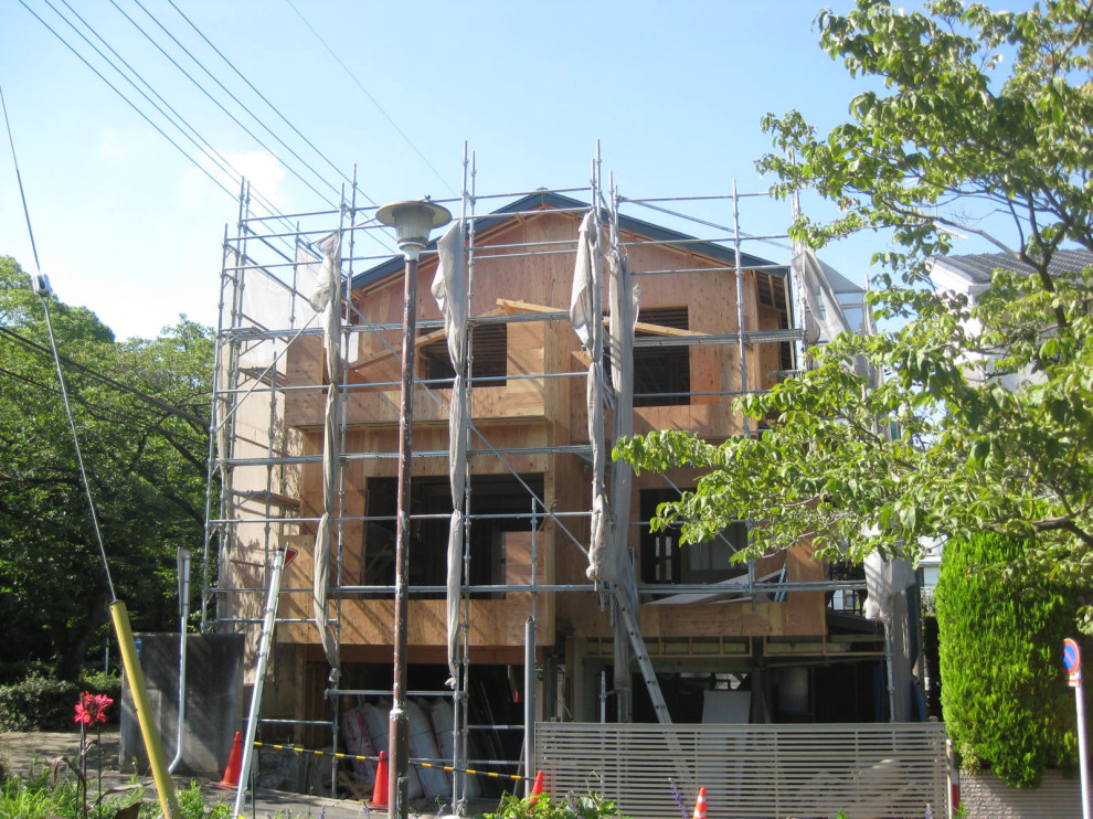 ⑨南西面外壁構造合板張り