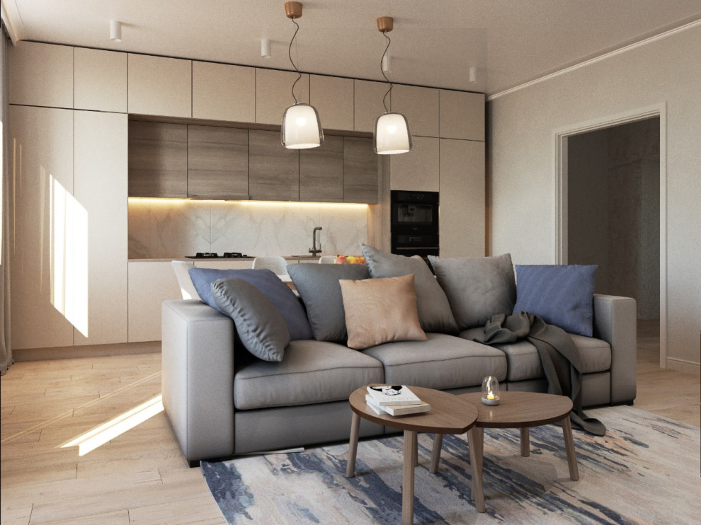 Дизайн проект квартиры 73кв.м. в пос. Зубово ЖК "Зубово-Лайф 2" для семейной