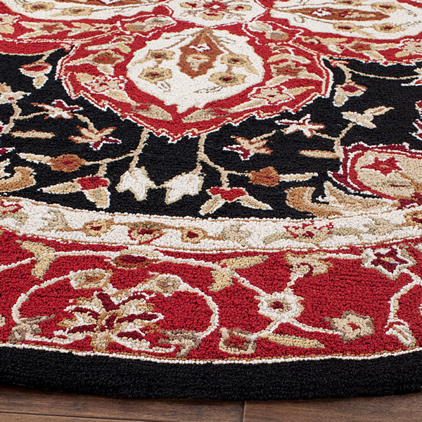 Safavieh Durarug 2 X3 Hand Hooked Rug, Black And Red Area Rugs