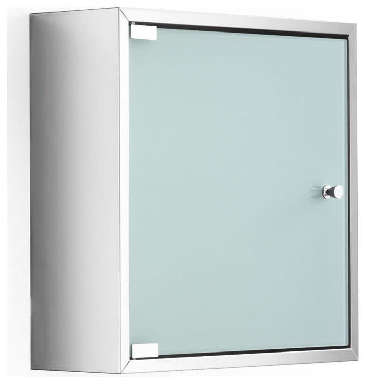 WS Bath Collections Pika 51570 15.7" Single Door Frosted Glass