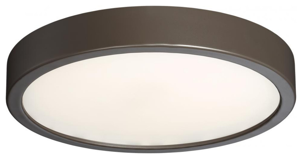 Flush Mount Puck Light 1Light LED Painted Copper Bronze Patina Clear