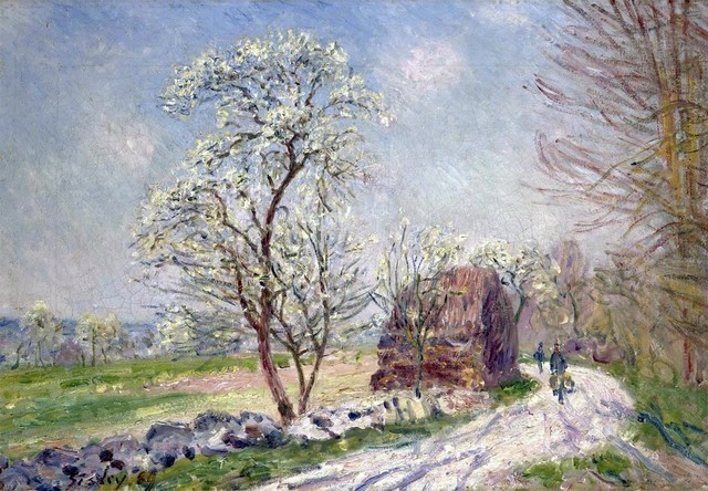 Alfred Sisley Along the Woods in Spring, 16"x24" Premium Archival Print