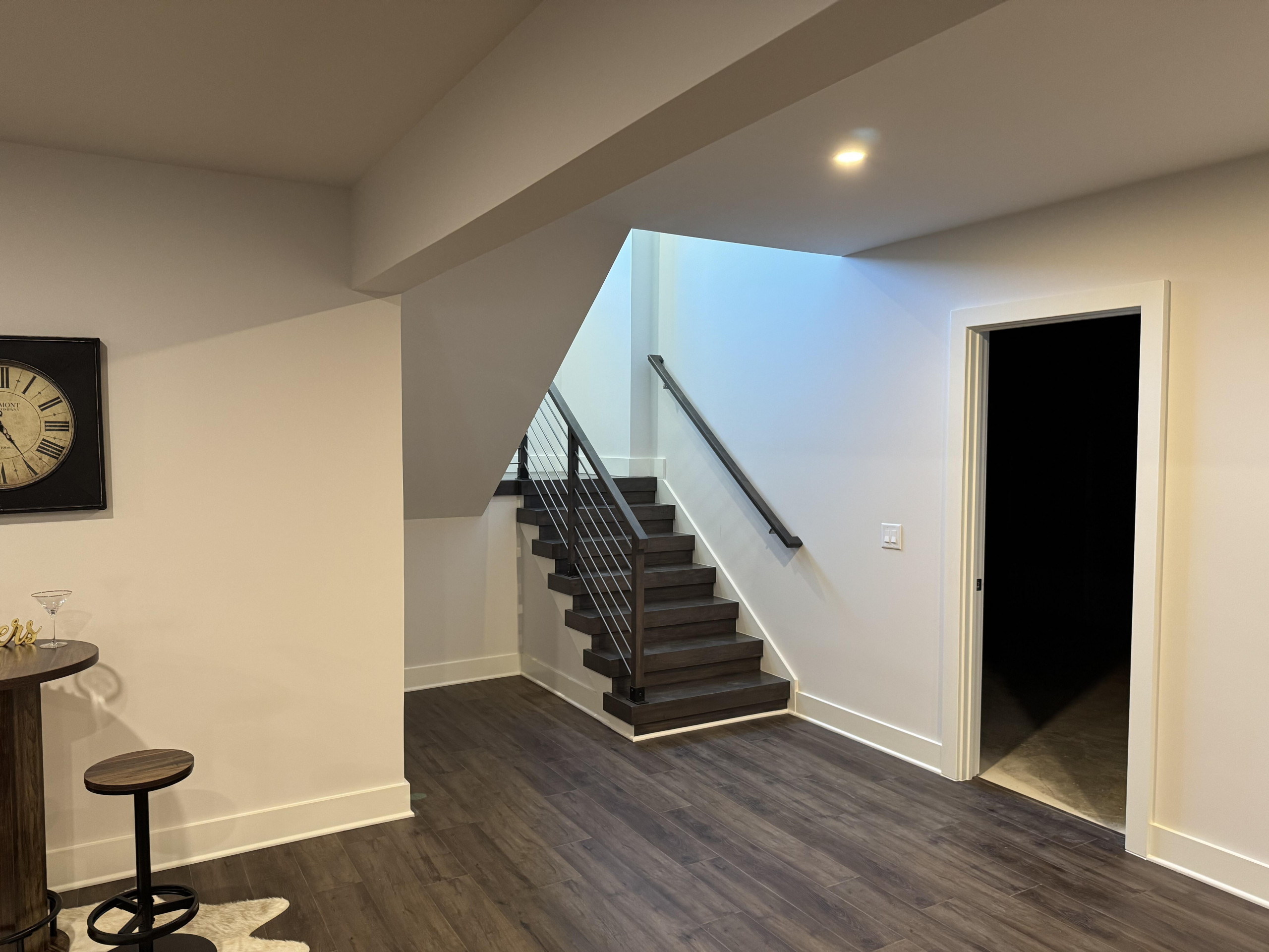 137_Transitional Maple Staircase with Stainless Steel Rail, Clifton, VA 2014